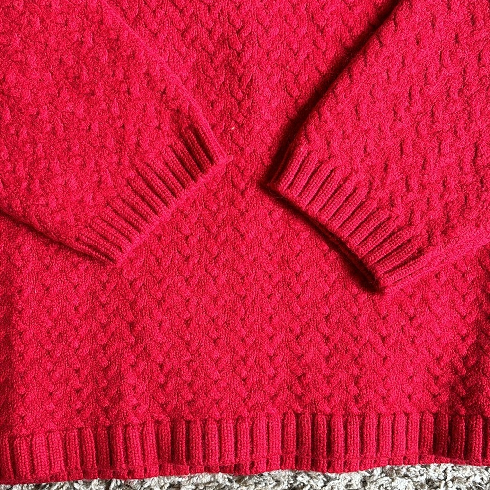 Alex Cannon Rowayton Wool Blend Red Ribbed Crew Neck Sweater Size XXL - Picture 7 of 10